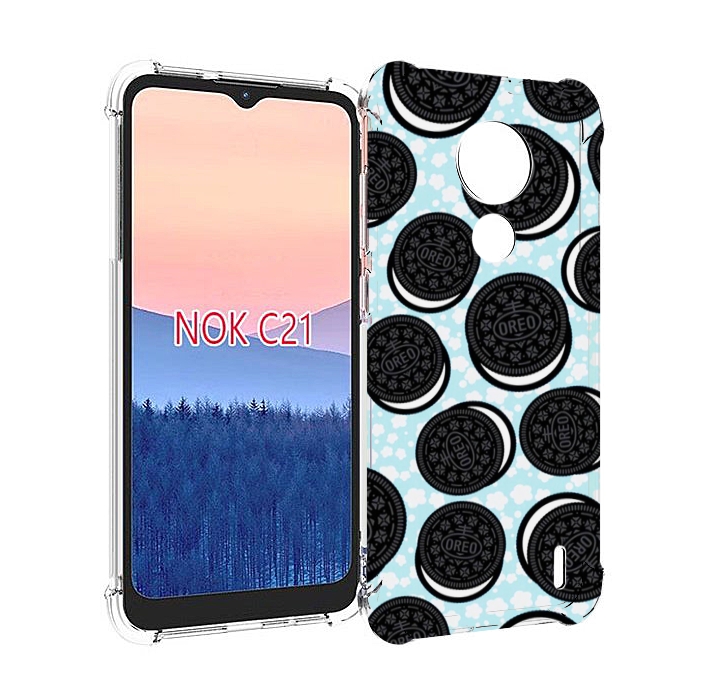 

Чехол MyPads орео печеньки для Nokia C21, Прозрачный, Tocco