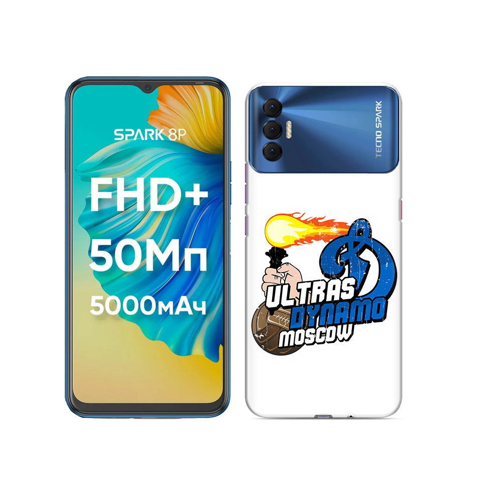 

Чехол MyPads Tocco для Tecno Spark 8P ФК Динамо, Прозрачный, Tocco