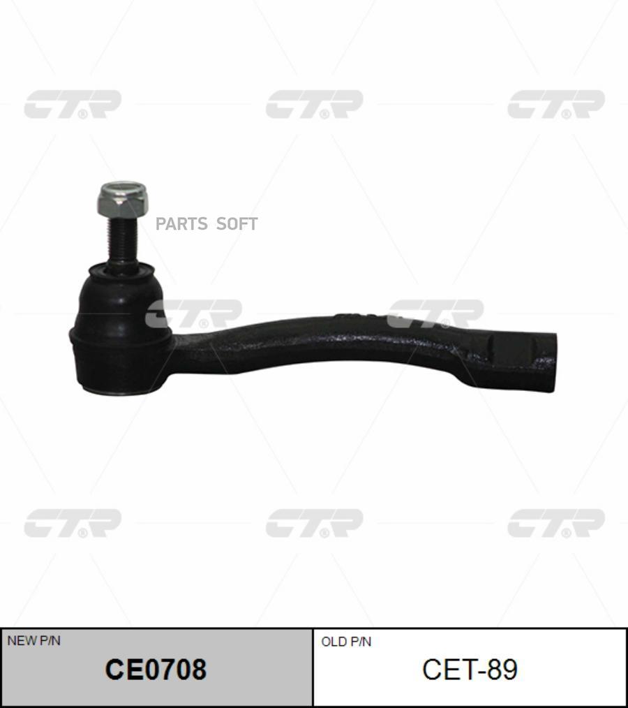 

CTR 'CE0708 Наконечник рулевой тяги наруж.L [M15x1,5 RHT] (старый арт. CET-89) 1шт