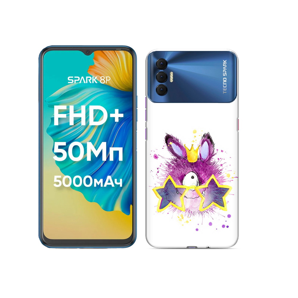 

Чехол MyPads Tocco для Tecno Spark 8P Шуршуля, Прозрачный, Tocco