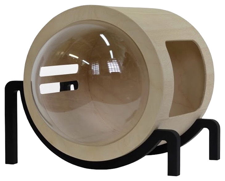 Напольный домик-капсула PetsApartments Д110713, размер XL, бежевый, черный