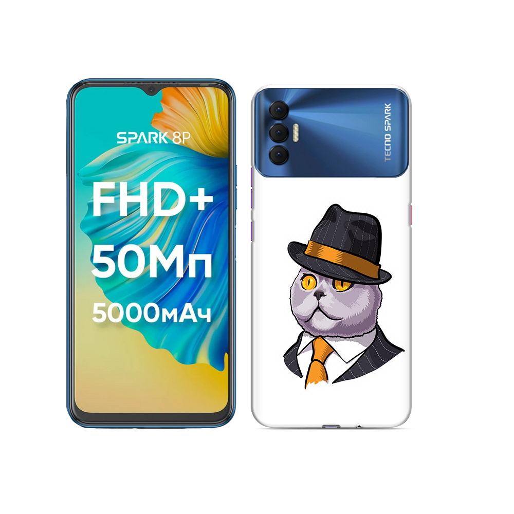 

Чехол MyPads Tocco для Tecno Spark 8P британец, Прозрачный, Tocco