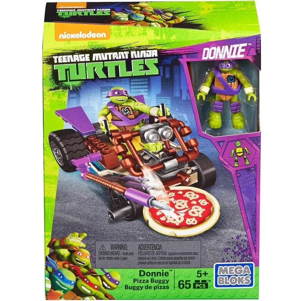 Конструктор NICKELODEON MegaBloks Mutant Ninja Turtles - Donnie Pizza Buggy, 65 деталей