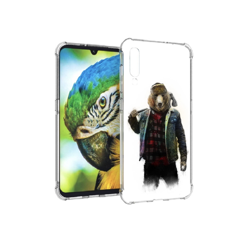 

Чехол MyPads Tocco для Xiaomi Mi 9 медведь с топором (PT126035.255.469), Прозрачный, Tocco