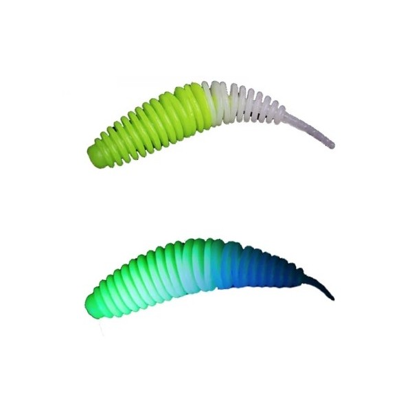 

Мягкие приманки Jara Baits Trout Series MIRAX-70 Сыр # 512 UV (6шт), в банке, Белый;зеленый, Mirax