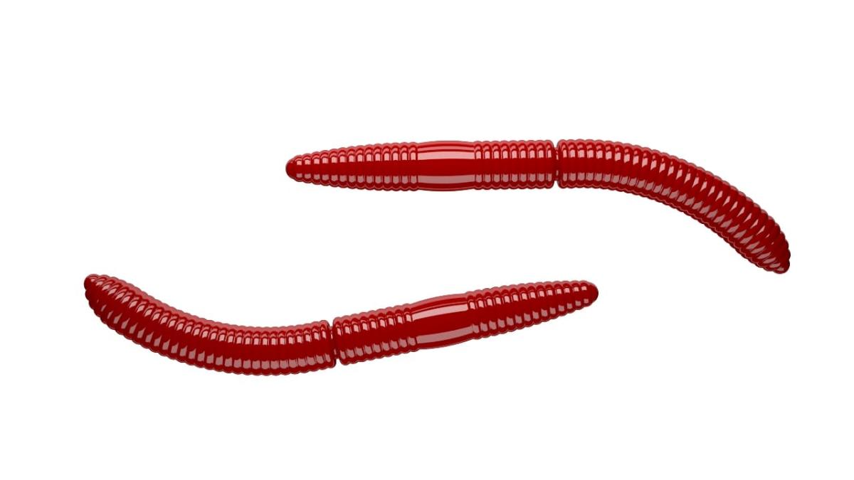

Мягкие приманки Libra Lures FATTY D'WORM-75 Сыр # 021 (8шт), Красный, Fatty D'Worm