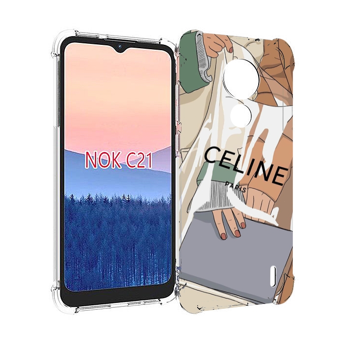 

Чехол MyPads пакет-келин-париж женский для Nokia C21, Прозрачный, Tocco