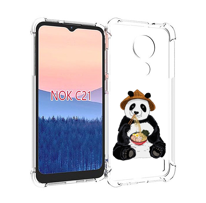 

Чехол MyPads панда-любит-лапшу для Nokia C21, Прозрачный, Tocco