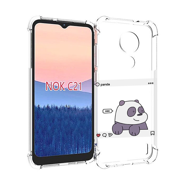 

Чехол MyPads пандочка-фотка для Nokia C21, Прозрачный, Tocco