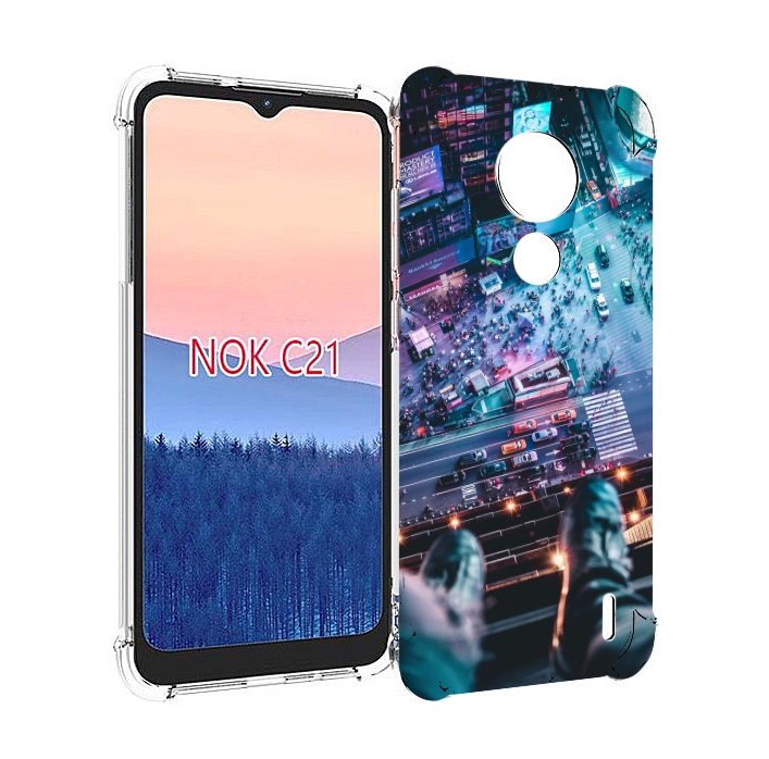 

Чехол MyPads парень на крыше для Nokia C21, Прозрачный, Tocco