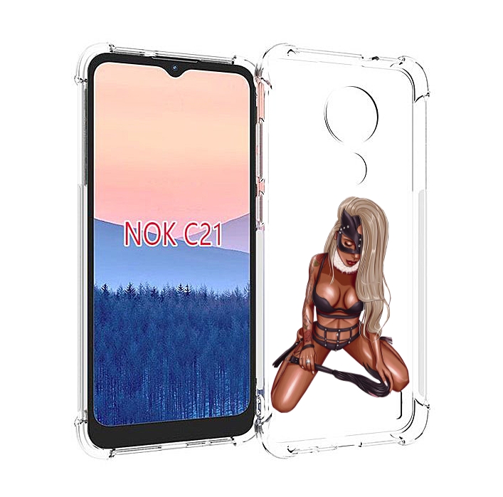 

Чехол MyPads плохая-девушка женский для Nokia C21, Прозрачный, Tocco