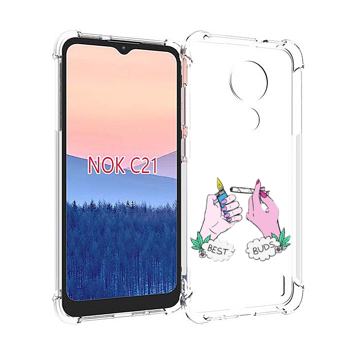 

Чехол MyPads плохие руки женский для Nokia C21, Прозрачный, Tocco