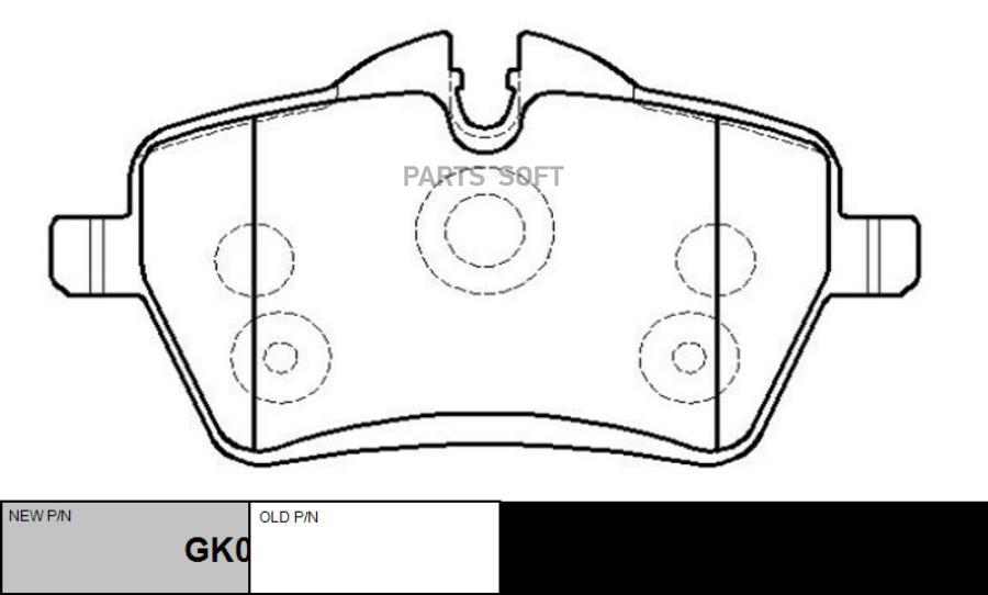 

Колодки дисковые передние Mini Cooper 1.6i/D 06> Ctr gk0399