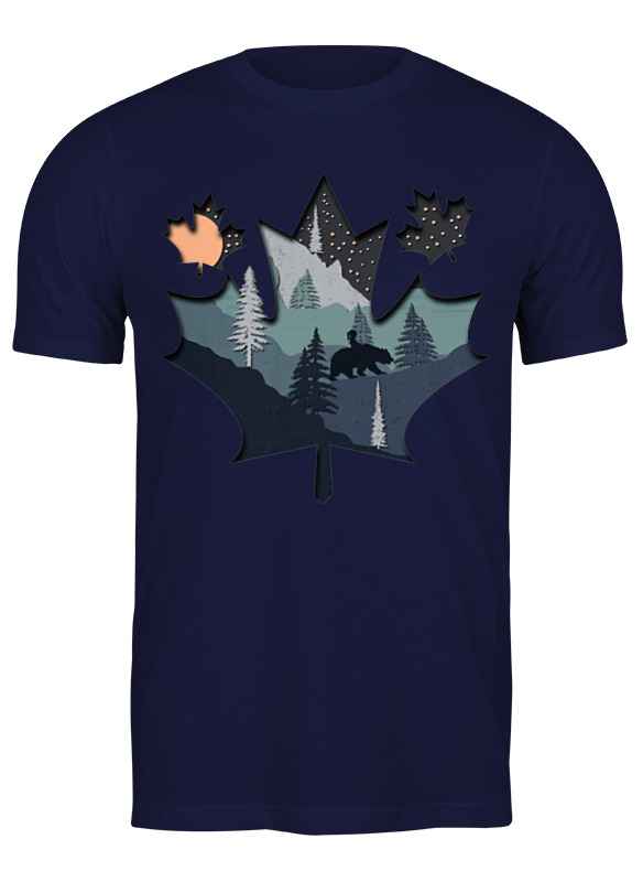 

Футболка мужская Printio Bear here синяя 2XL, Синий, Bear here