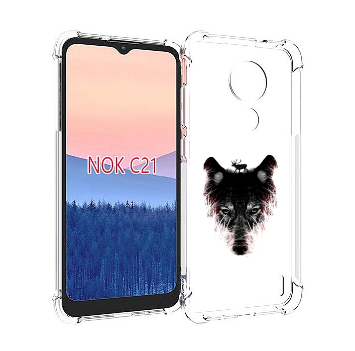

Чехол MyPads волк в траве для Nokia C21, Прозрачный, Tocco