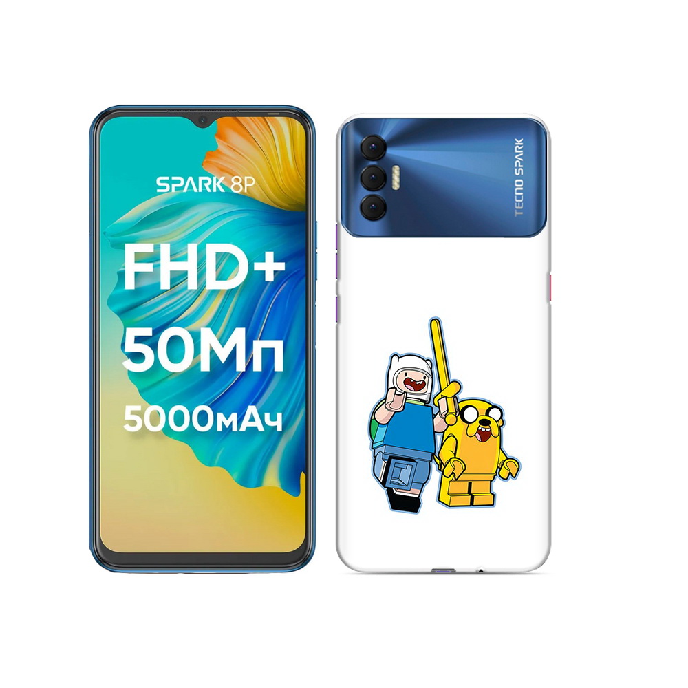

Чехол MyPads Tocco для Tecno Spark 8P время приключений лего, Прозрачный, Tocco