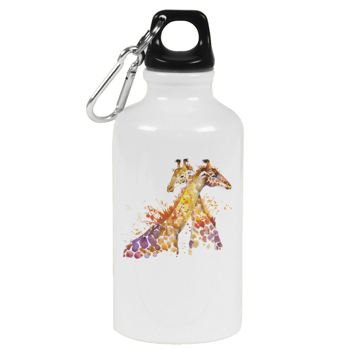 Бутылка спортивная CoolPodarok Краски. Два жирафа.
