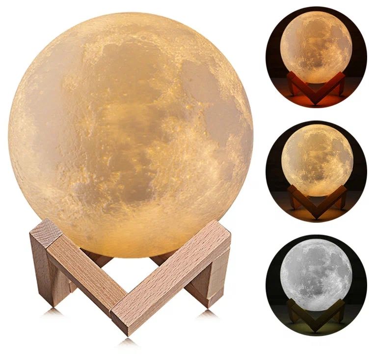 Светильник Луна MOON Lamp на подставке с пультом