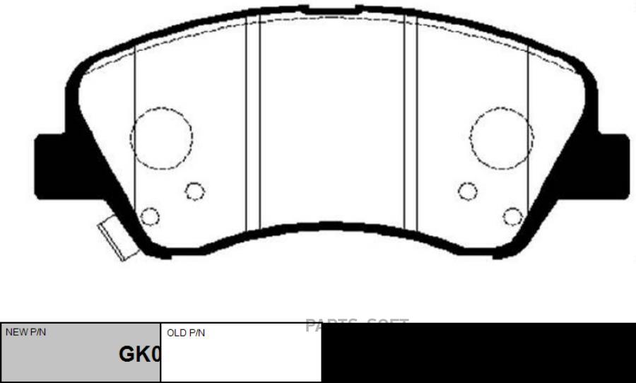 

Тормозные колодки Ctr передние дисковые CKKH46