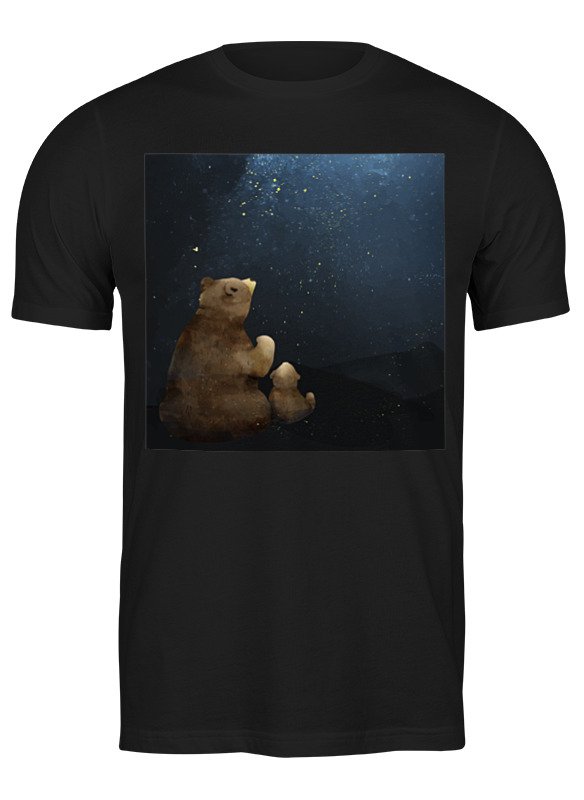 

Футболка мужская Printio Bear here черная 2XL, Черный, Bear here