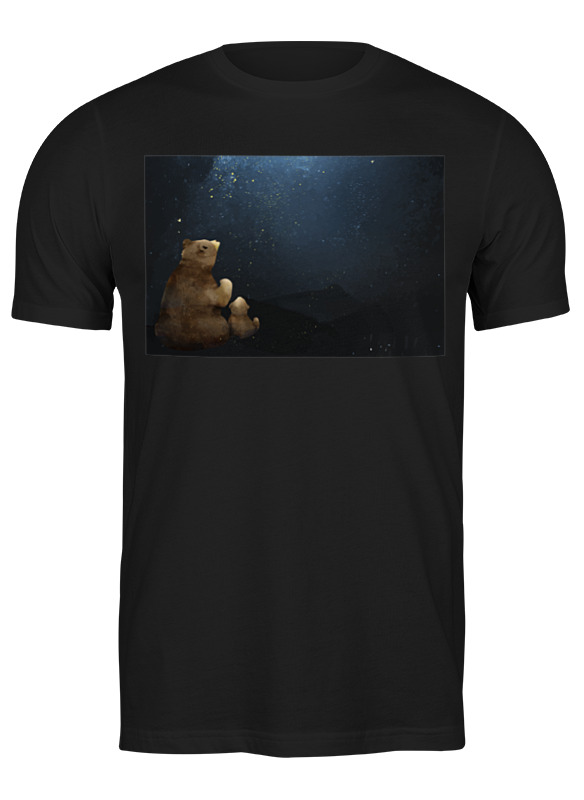 

Футболка мужская Printio Bear here черная 2XL, Черный, Bear here
