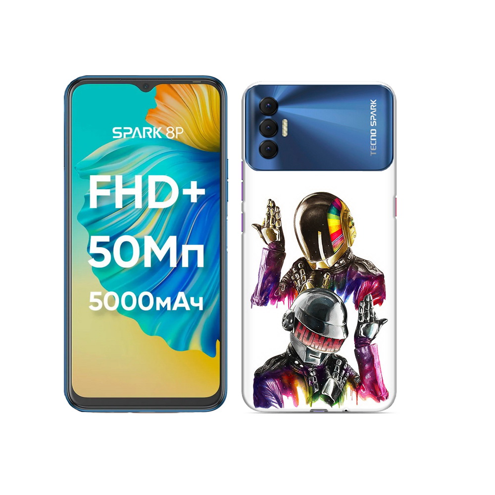 Чехол MyPads Tocco для Tecno Spark 8P диско космонавты