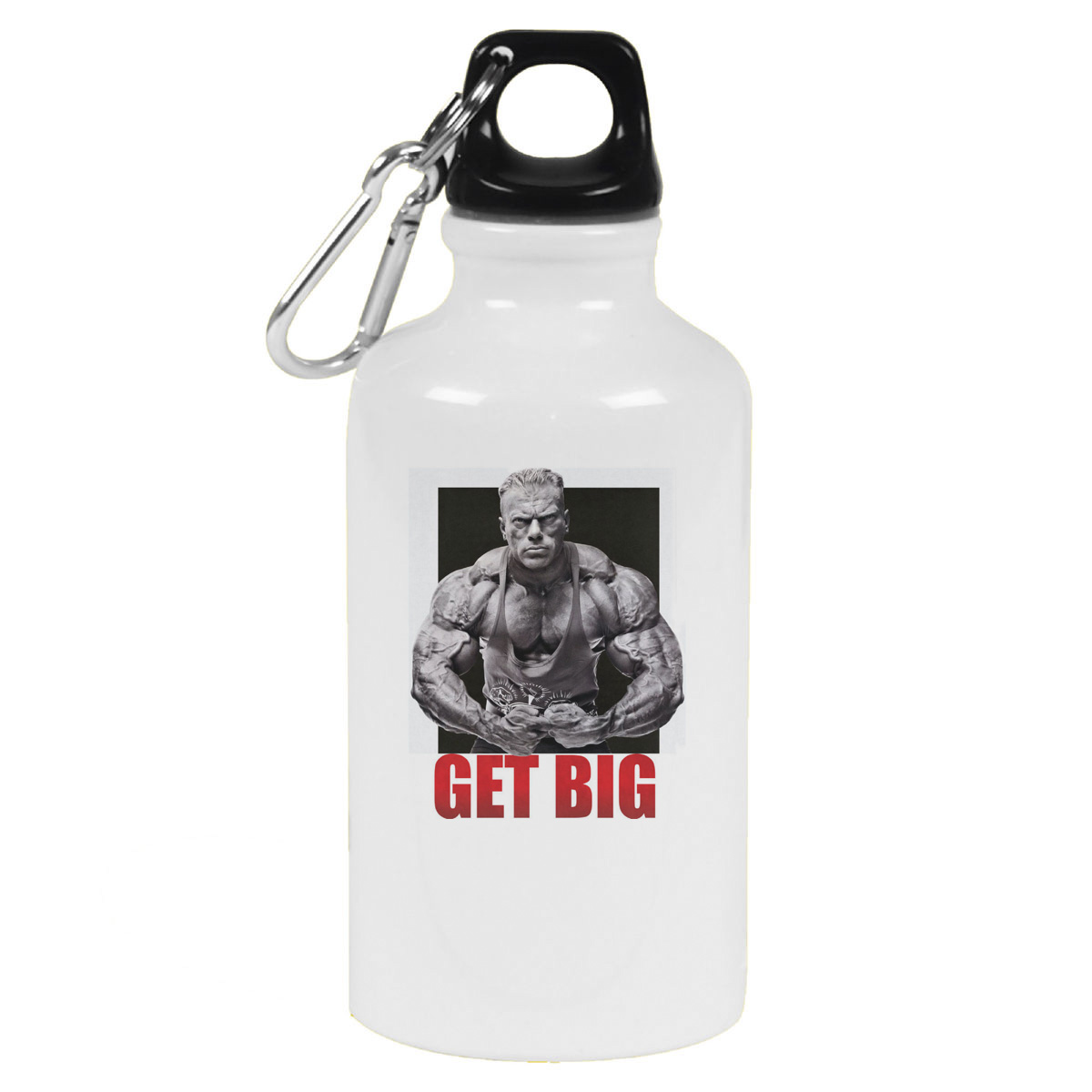 

Бутылка спортивная CoolPodarok Get big.Спорт, Белый