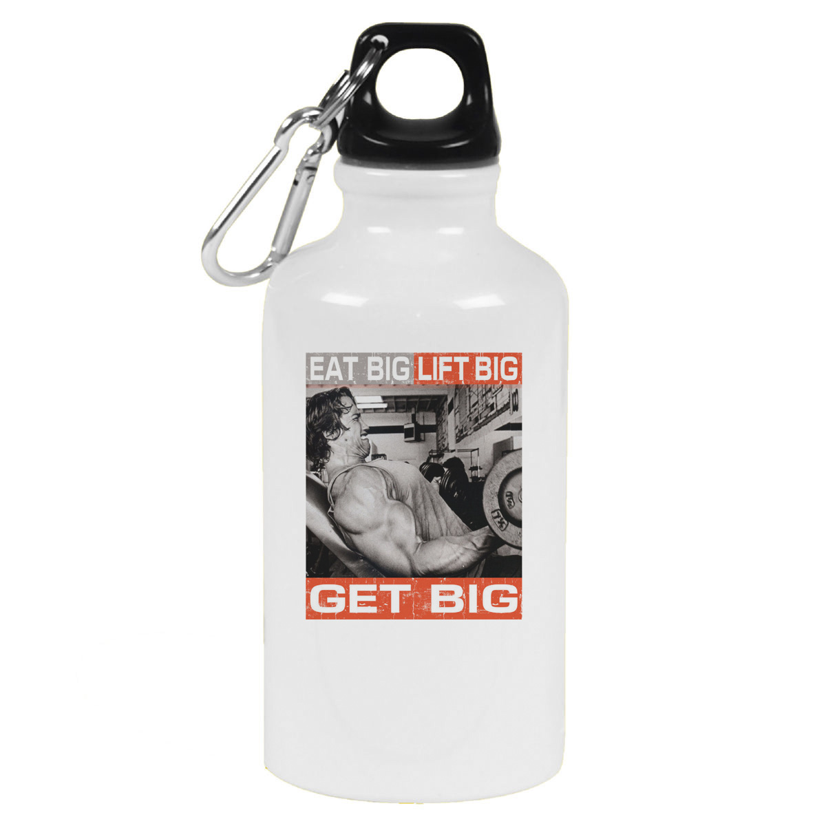 

Бутылка спортивная CoolPodarok Eat big lift big get big., Белый