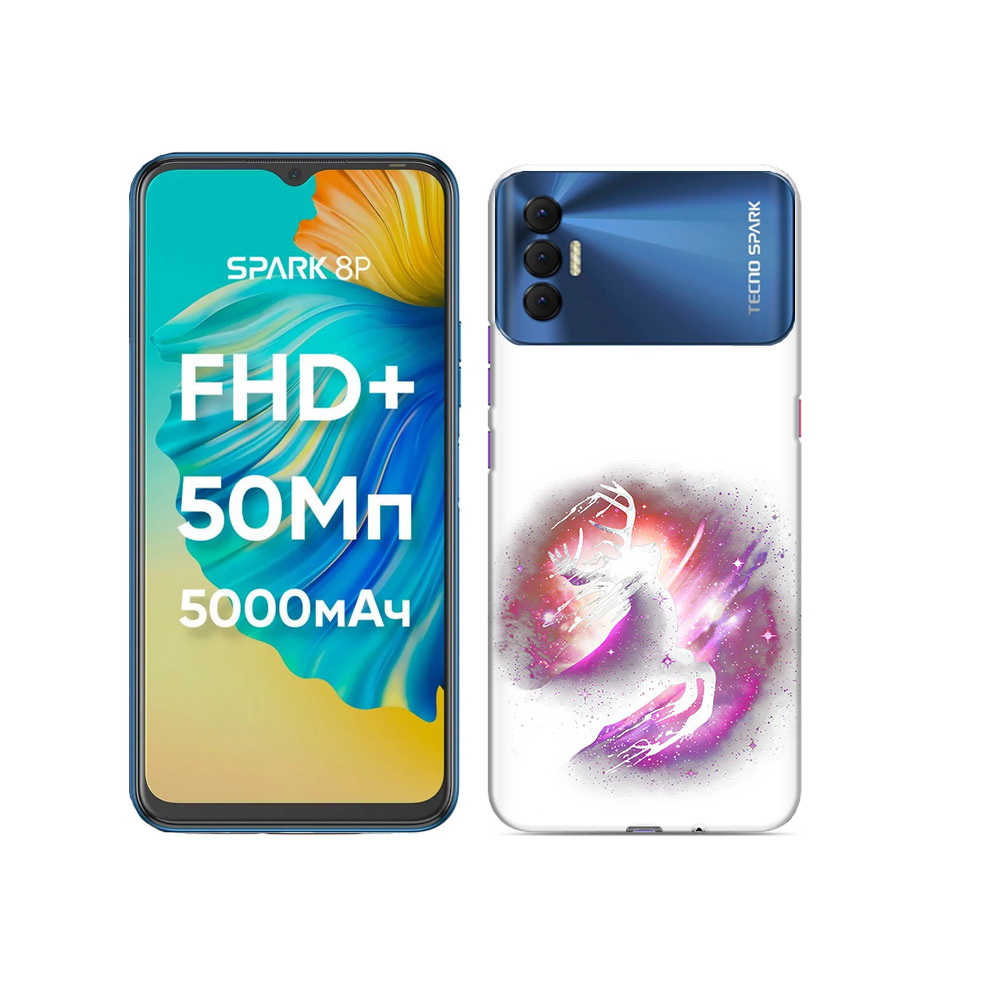 

Чехол MyPads Tocco для Tecno Spark 8P звездный олень, Прозрачный, Tocco