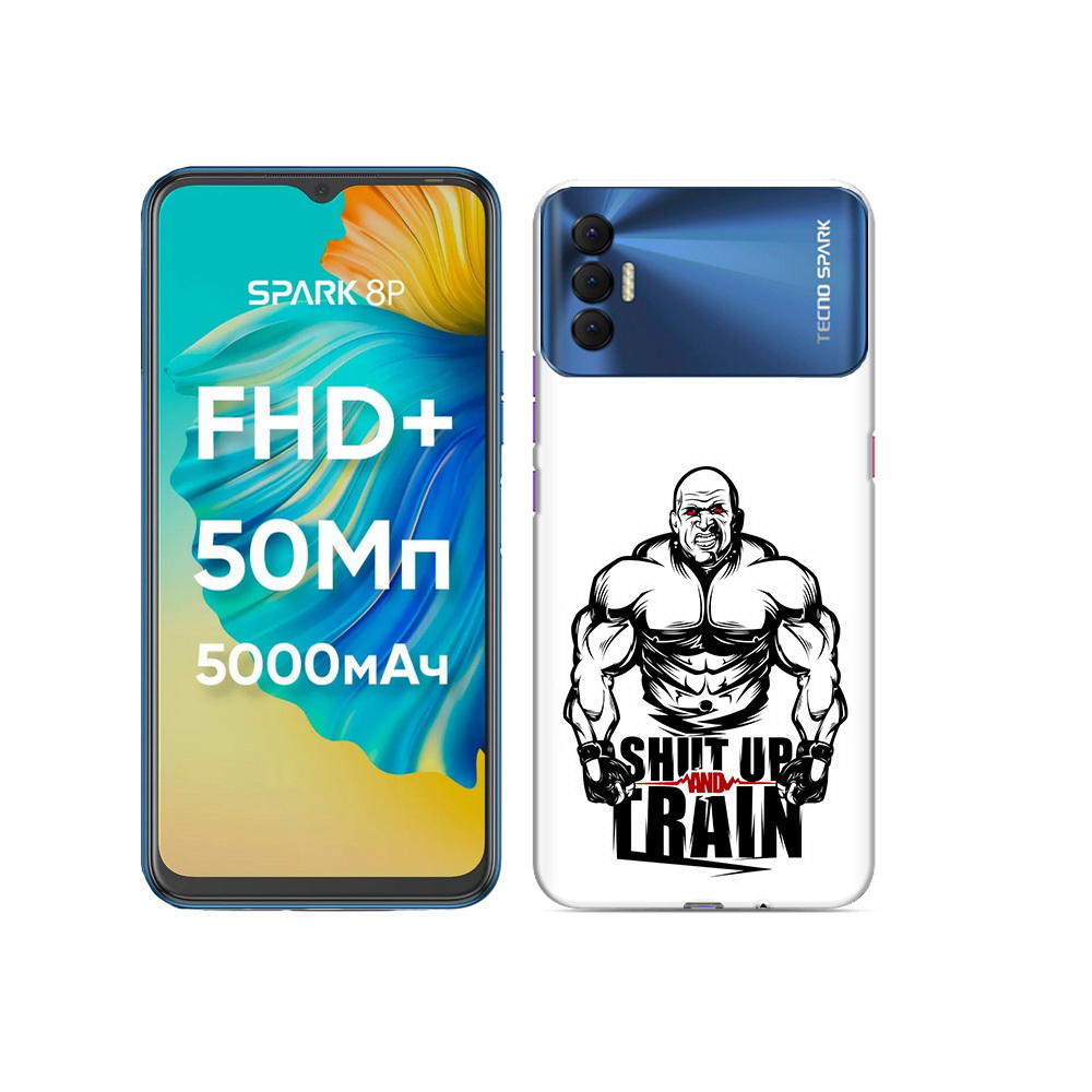 

Чехол MyPads Tocco для Tecno Spark 8P здоровое тело, Прозрачный, Tocco