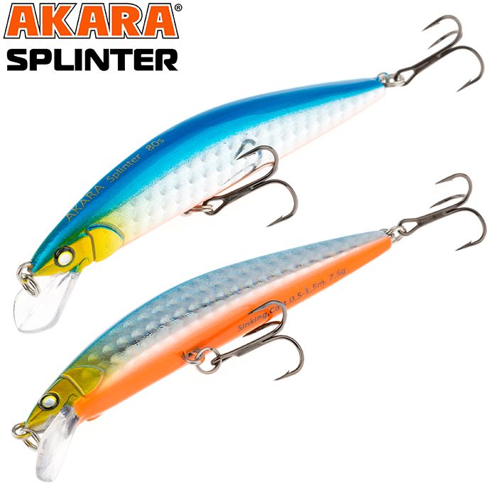 

Воблер Akara Splinter 65S 5 гр 1/6 oz 2,6 in A100, Разноцветный, Splinter