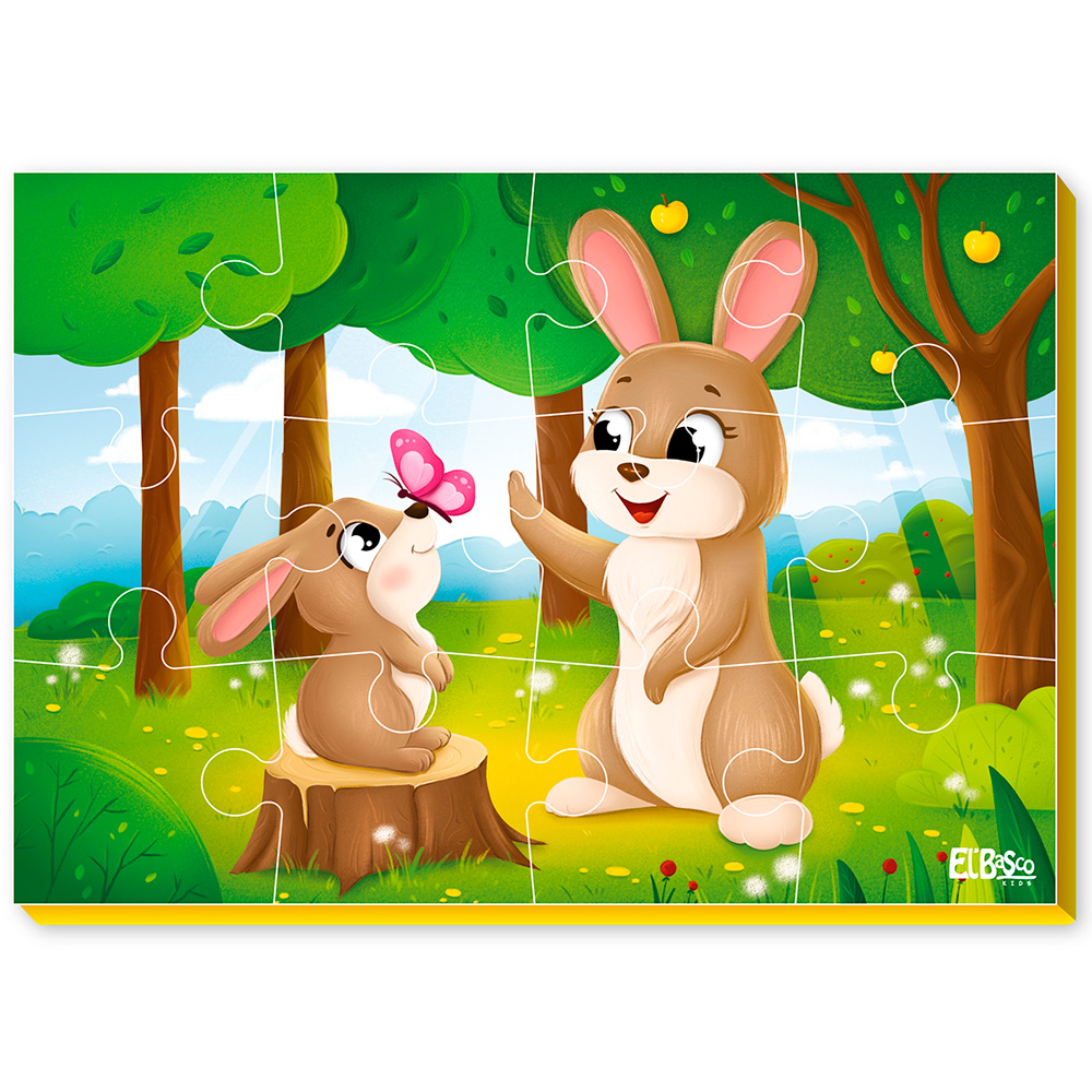 Пазл мягкий А5 Зайчики ET02-033