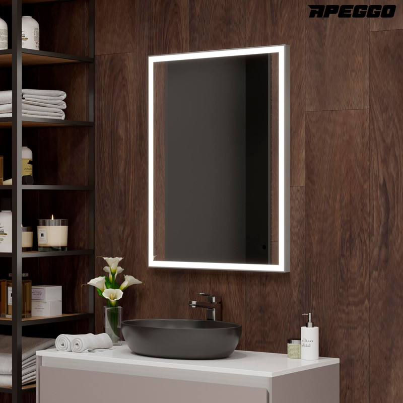 

Зеркало Apeggo Jazmin Led 600х800, реверсивное креплени, серый GG90260GR, GG90260GR