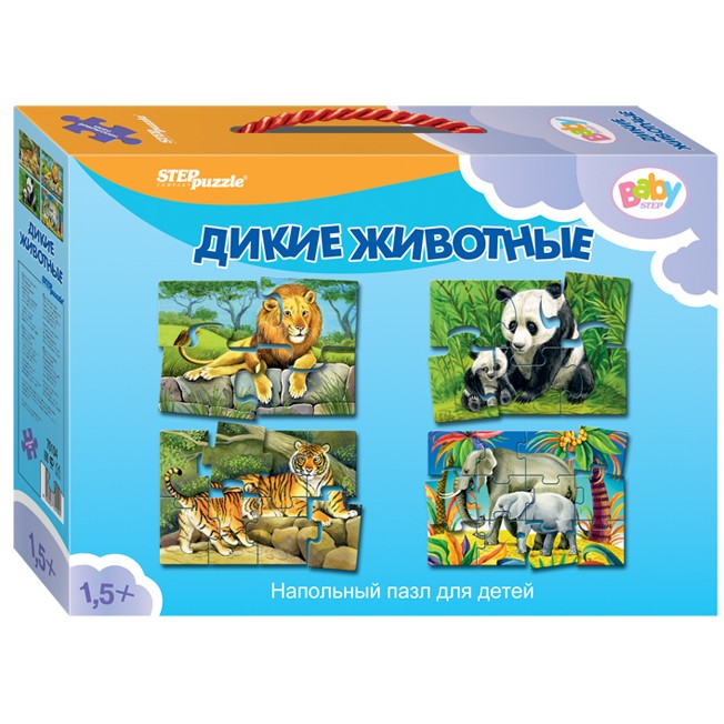 

Пазл напольный Дикие животные 70104 Степ /6/, 332-869