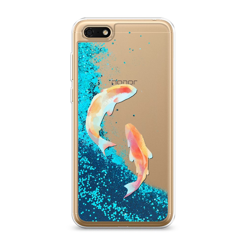 

Чехол Awog на Honor 7A/Huawei Y5 Prime 2018/Y5 2018 "Акварельные карпы", Разноцветный, 65293-1