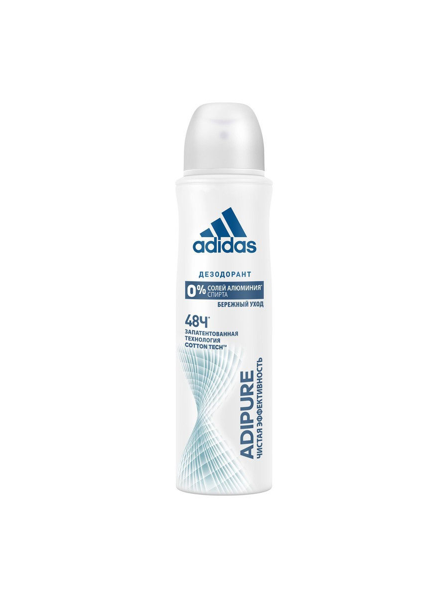 Дезодорант Adidas Adipure спрей, для женщин, 150 мл adidas дезодорант спрей fizzy energy