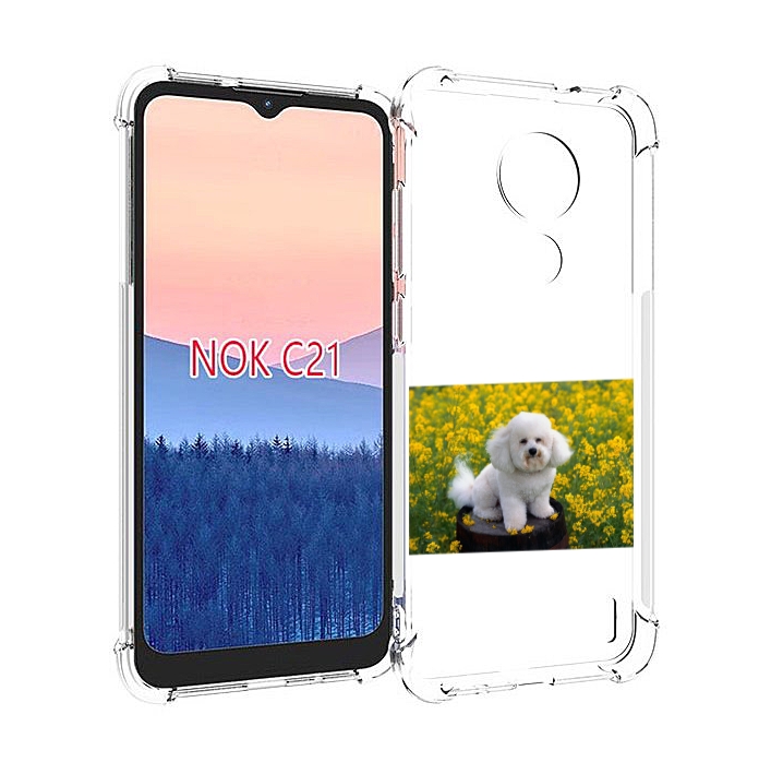 

Чехол MyPads пудель белыи для Nokia C21, Прозрачный, Tocco