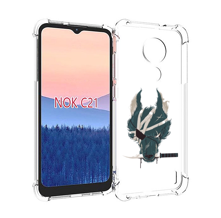 

Чехол MyPads волк-разбойник для Nokia C21, Прозрачный, Tocco