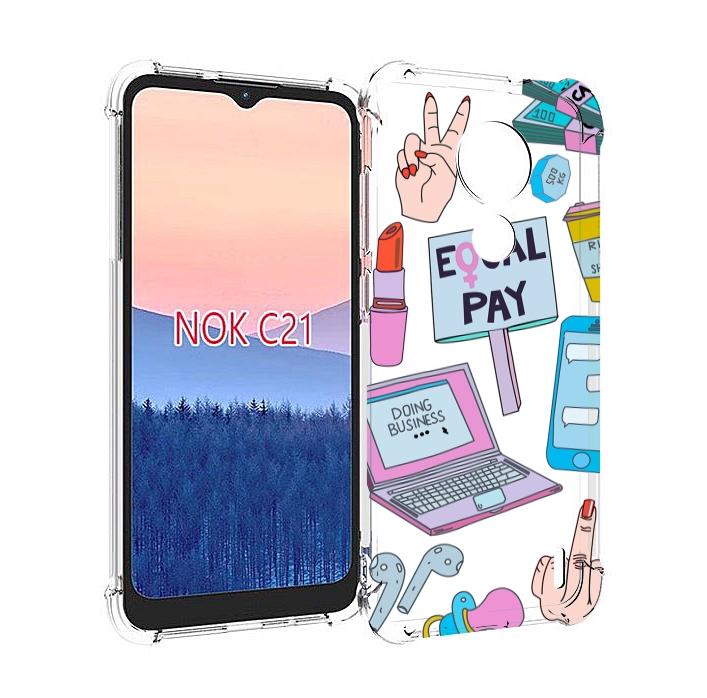 

Чехол MyPads разные-штучки для Nokia C21, Прозрачный, Tocco