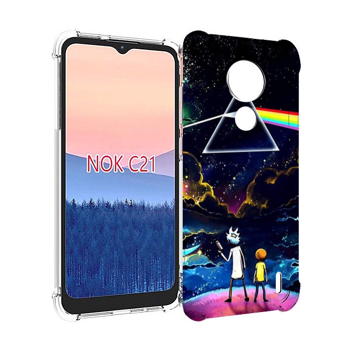 

Чехол MyPads рик и морти в космосе для Nokia C21, Прозрачный, Tocco