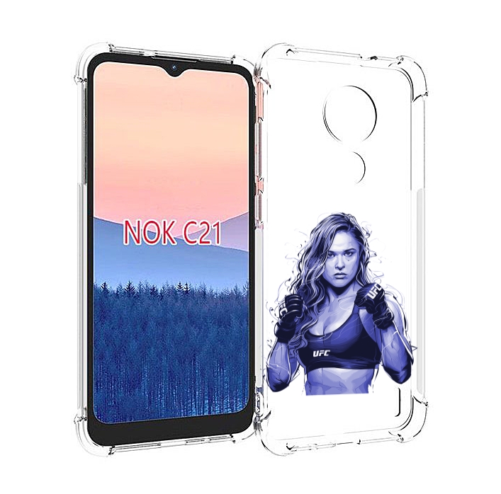 

Чехол MyPads ронда-роузи-юфс для Nokia C21, Прозрачный, Tocco