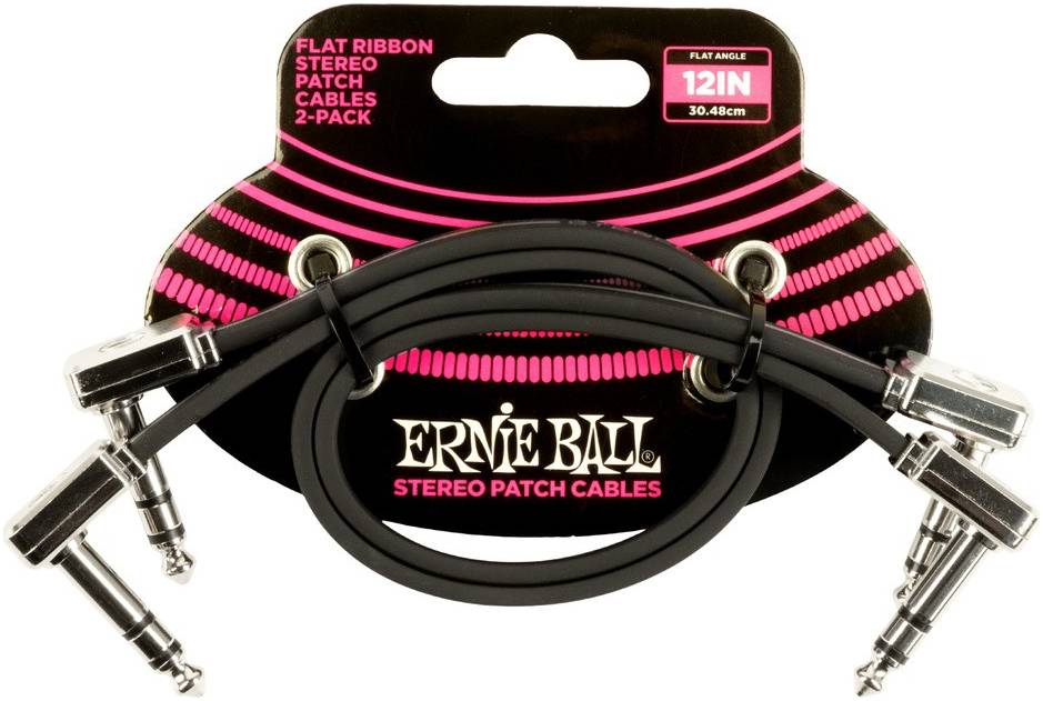 

ERNIE BALL 6405 stereo, 30см - Инструментальный кабель, Черный