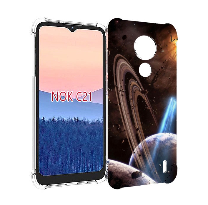 

Чехол MyPads сатурн в космосе для Nokia C21, Прозрачный, Tocco