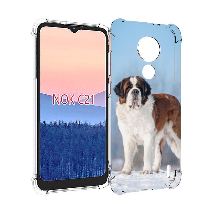 

Чехол MyPads сенбернар для Nokia C21, Прозрачный, Tocco