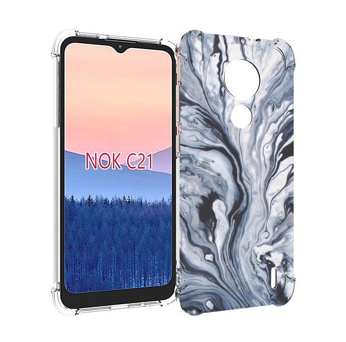 

Чехол MyPads серая краска для Nokia C21, Прозрачный, Tocco