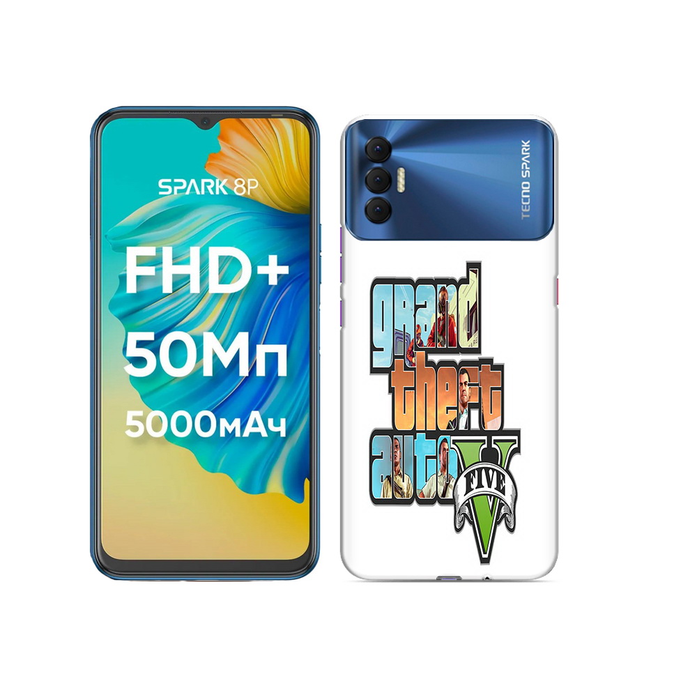 

Чехол MyPads Tocco для Tecno Spark 8P игра гта, Прозрачный, Tocco