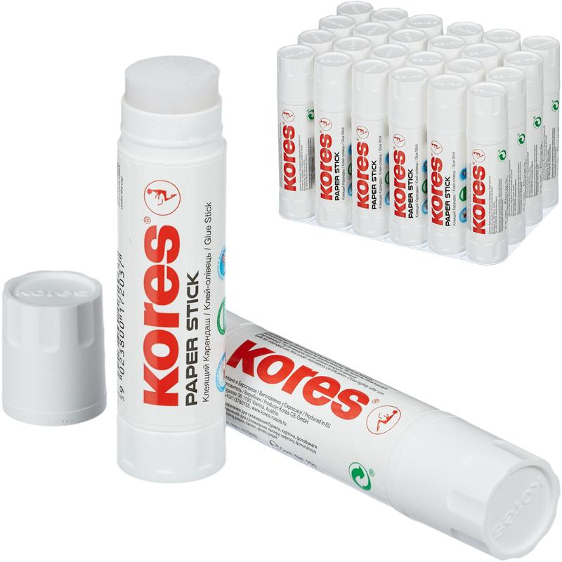 Клей-карандаш 20г KORES paper Stick 17203, (4шт.)