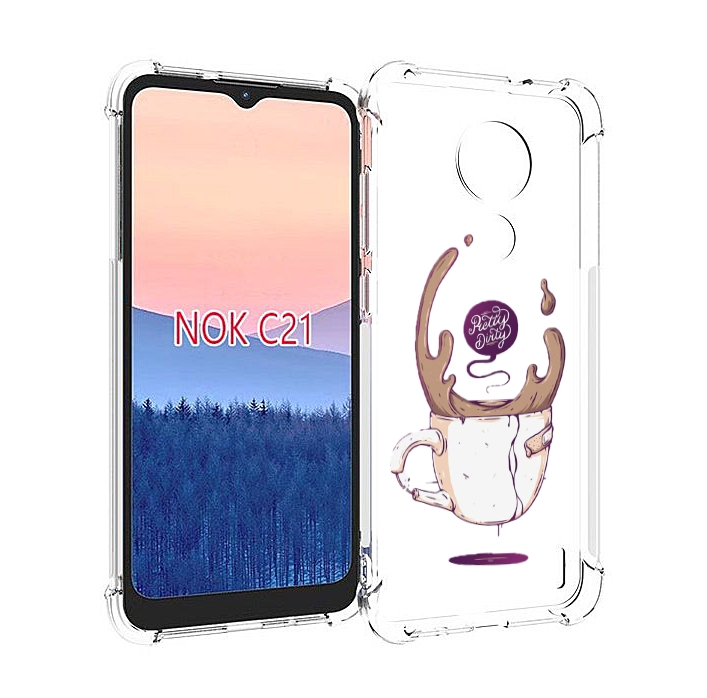 

Чехол MyPads сломанный стаканчик для Nokia C21, Прозрачный, Tocco