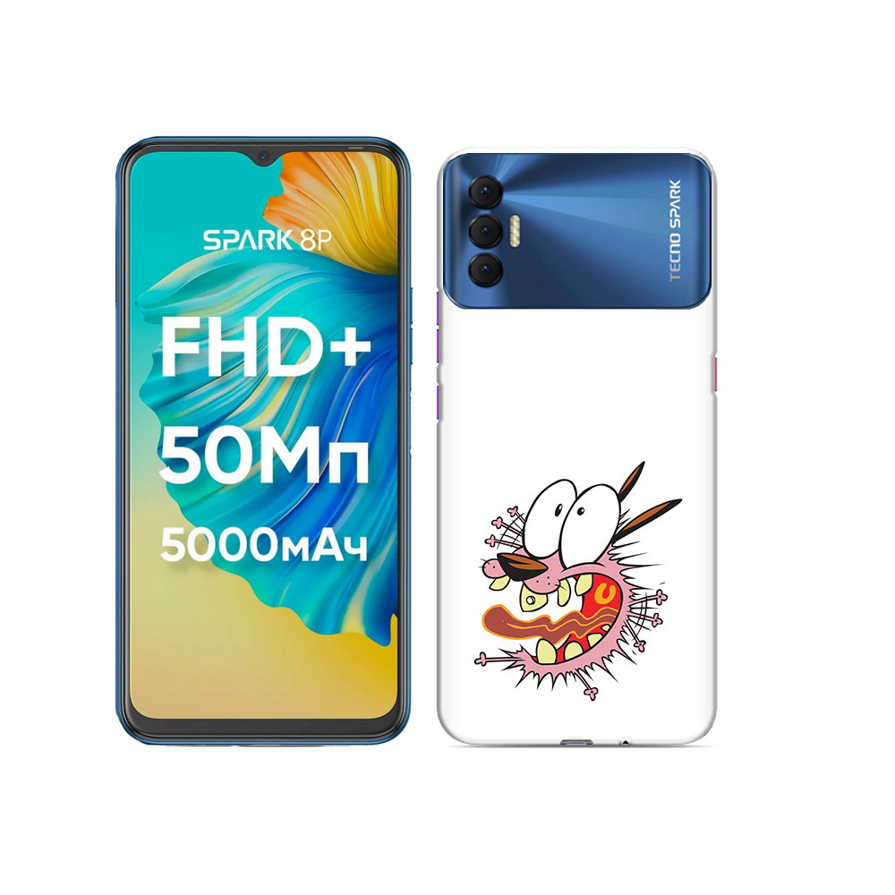 

Чехол MyPads Tocco для Tecno Spark 8P испуганный бобик, Прозрачный, Tocco