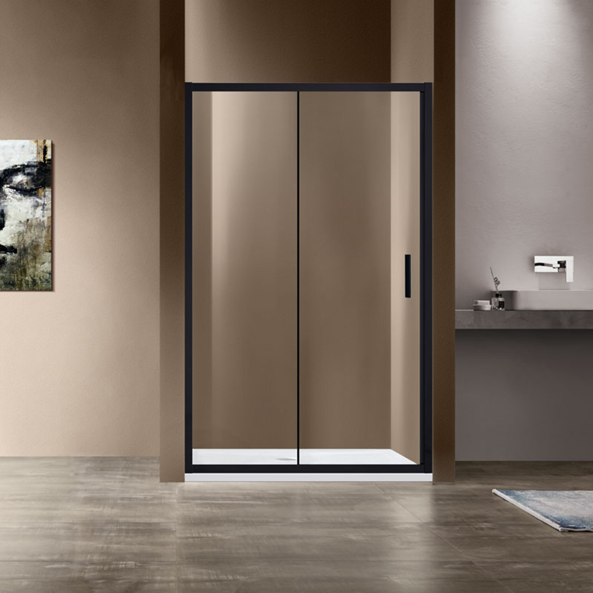

Душевая дверь в нишу Vincea Garda VDS-1G105CLB, 1050, черный, стекло прозрачное, Garda VDS-1G105CLB, 1050, черный, стекло прозрачное